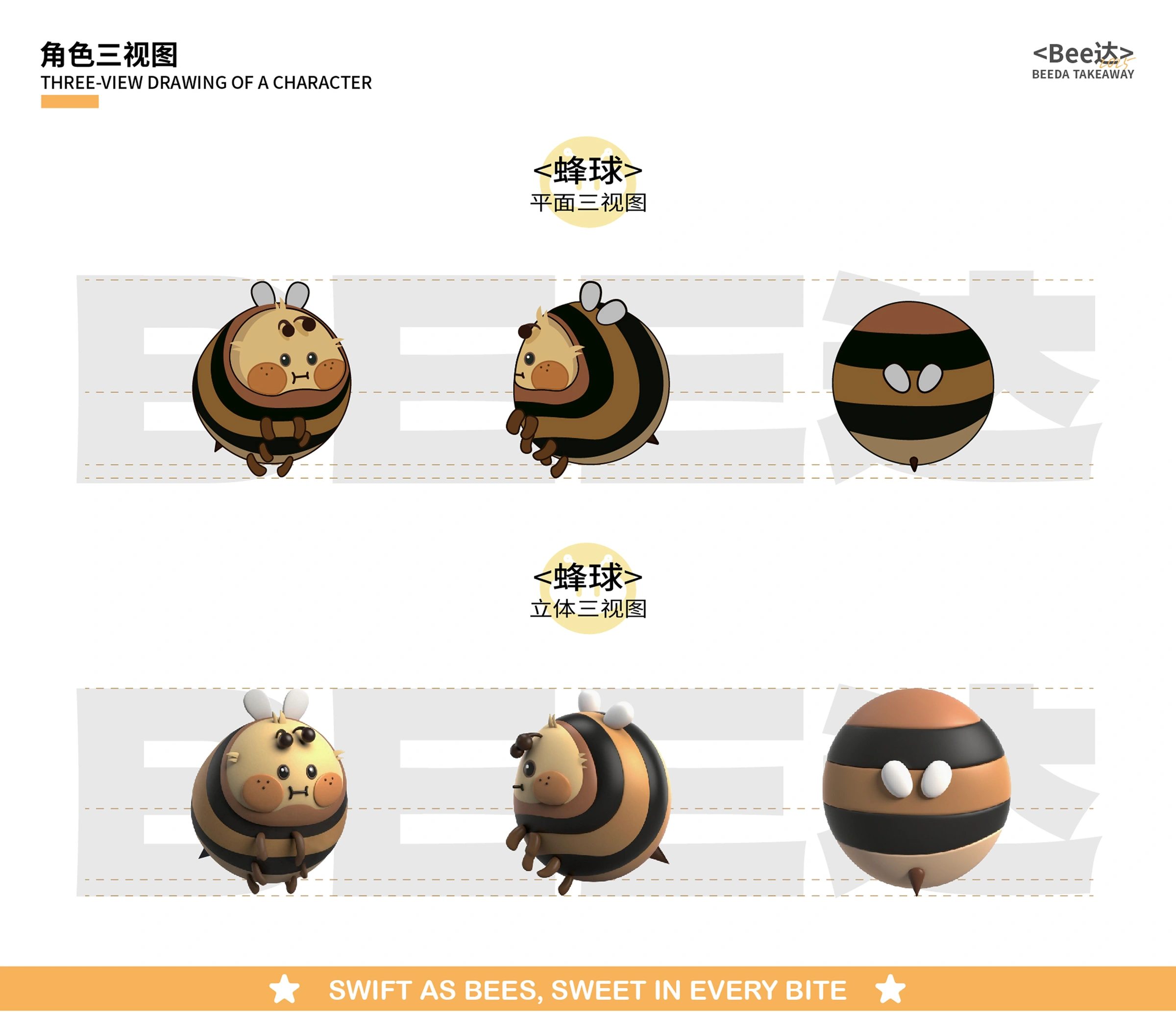 “Bee达”外卖IP设计 · 作品展示 7